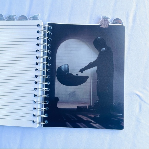 NWOT Star Wars The Mandalorian Baby Yoda - Spiral Journal Notebook w/ Bookmarks - Picture 11 of 16